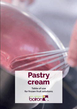 Table of use Pastry Cream - Les vergers Boiron